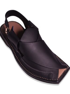 Premium Black Zalmi handmade Chappal